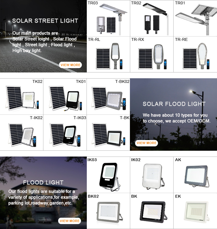KCD 170lm/W High Brightness Solar System Landscape Lamp Garden Outdoor Solar Flood Light 100W 200W 300W