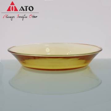 Wholesale amber microwave borosilicate glass plate