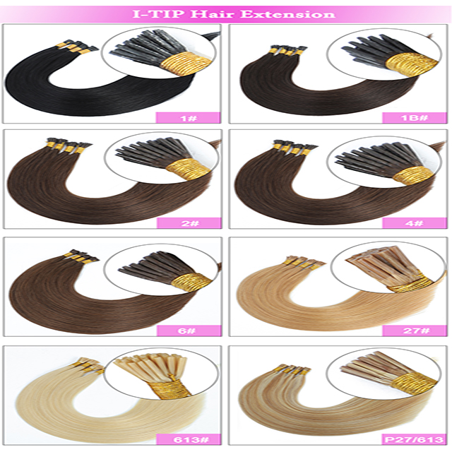 XCCOCO Hair Wholesale Remy Human I Tip Hair Extensions Double Drawn 100% Russian Human Itip Hair Extensions