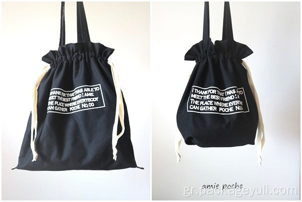 Eco Custom 100% Cotton Drawstring Schoping Bag