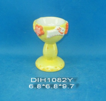 Hand-Painted Ceramic Egg Cup for Easter Decoration