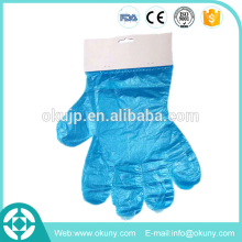 Disposable Paper Card Header PE Glove with logo