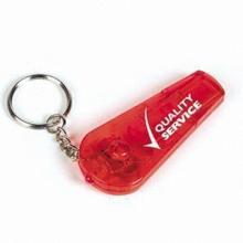 LED Light Keychain with Plastic Whistle, Suitable for Gift or Promotional Purposes