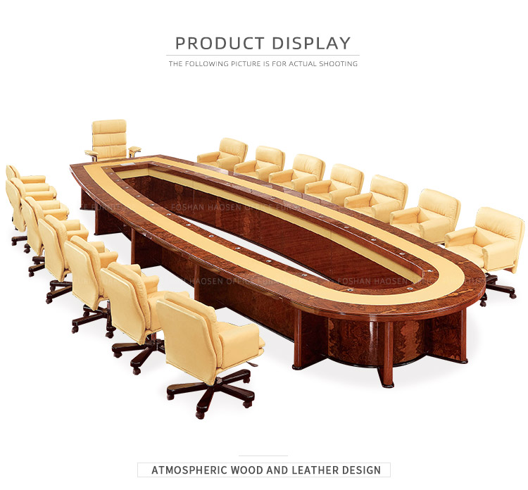 Luxury office boardroom wood furniture Boss manager Negotiating tables Big meeting conference room table