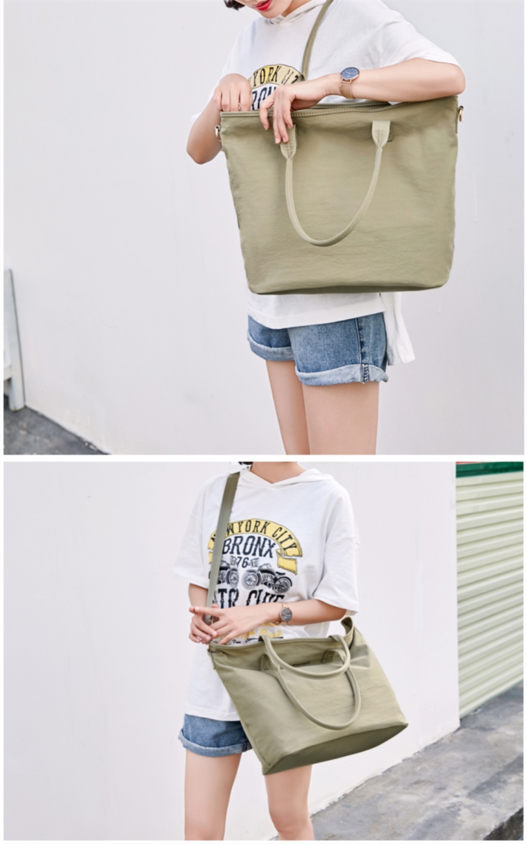 Tvättad nylonhandväska Washed Nylon Handbag