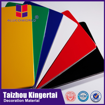 Alucoworld china factory direct selling fashionable bright in colour anodized aluminum composite panel