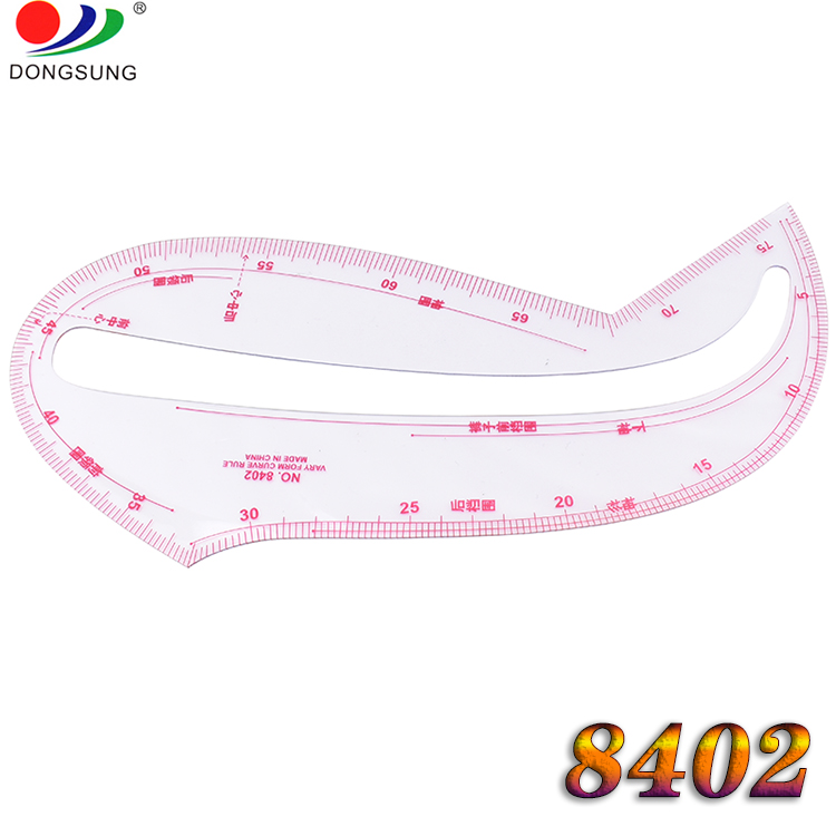 Excellent quality plastic tailor ruler for sewing machine multi-funciton curved ruler 8402