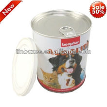 round tin cans for food canning