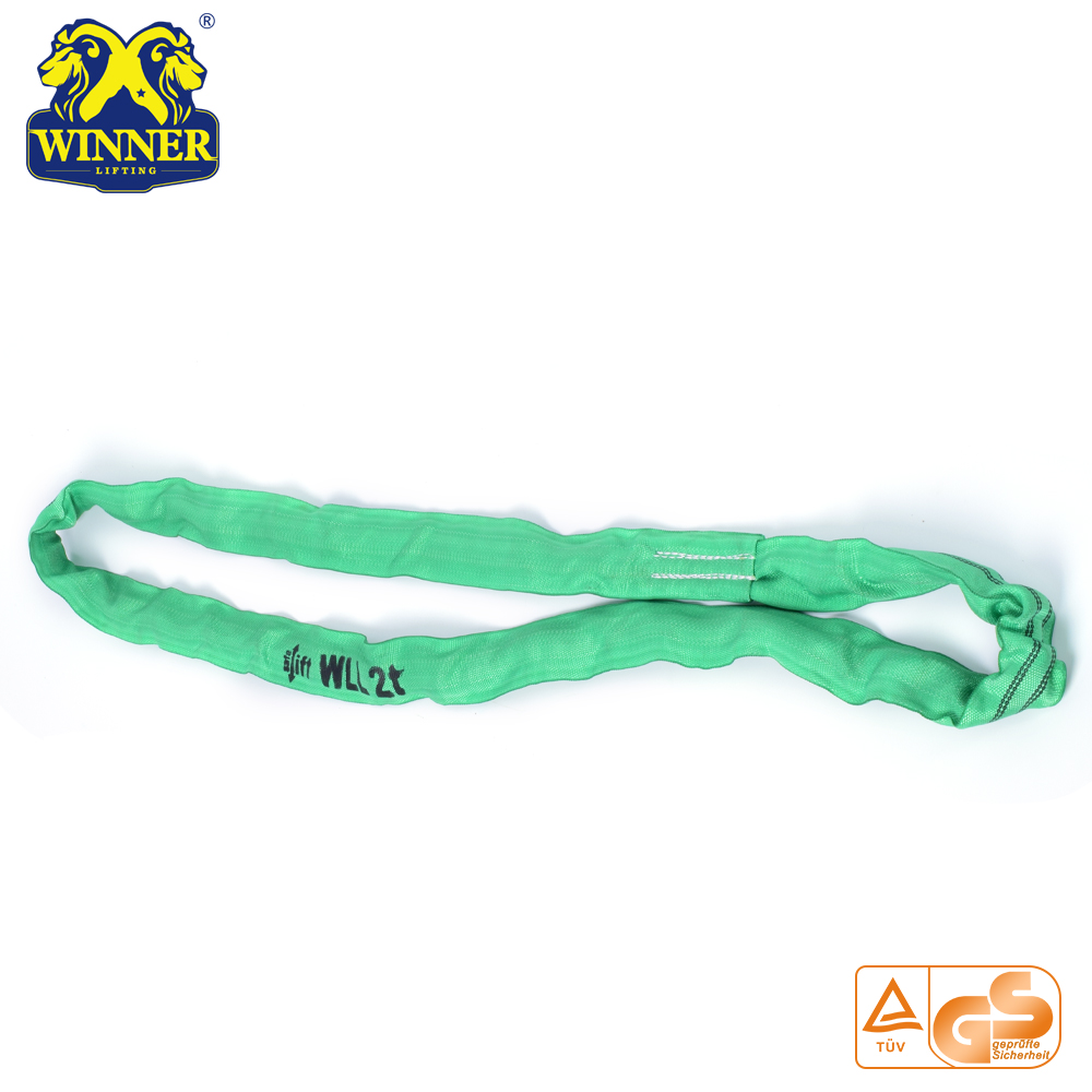 100% Polyester Webbing Lifting Belt Round Sling