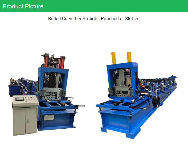 latest technology color steel c purlin channel roll forming making machine