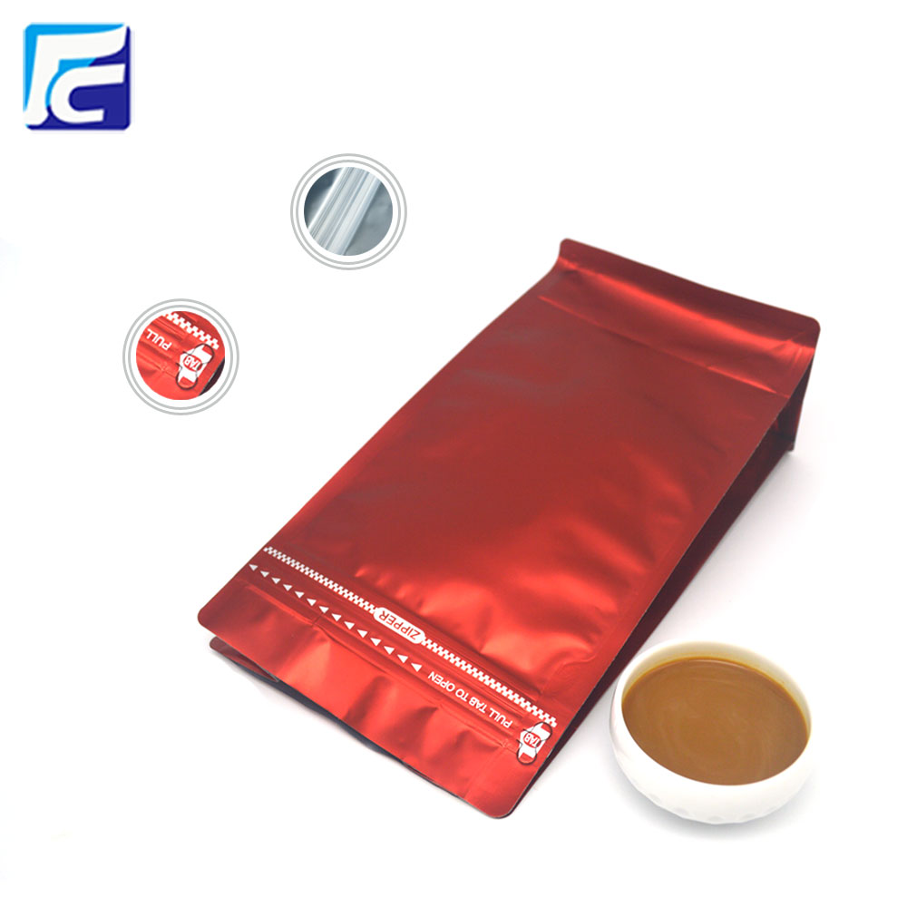 2017 New Food Packaging Coffee Bag Flat Bottom