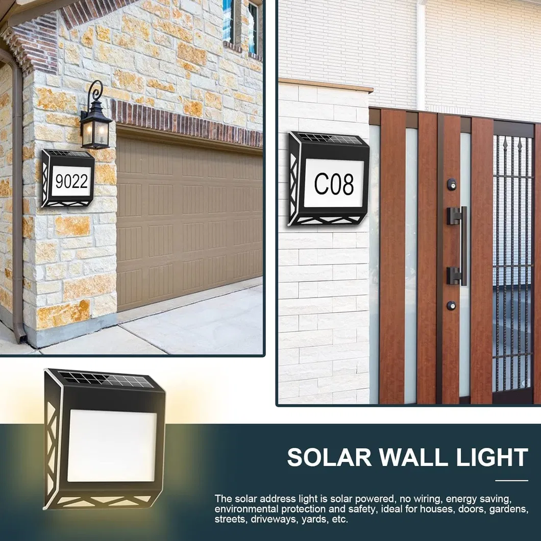 Waterproof Outdoor LED House Number Sign with Dusk Sensor