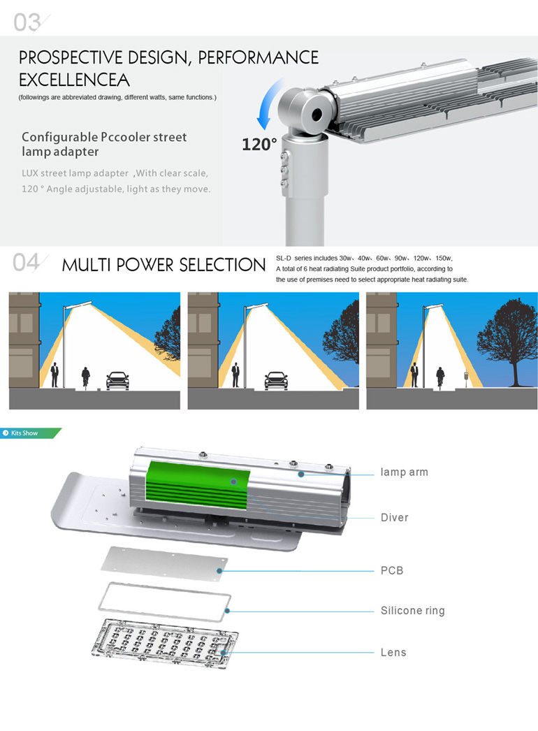 LUXINT Hot-Selling Private Model 20W to 220W Economic Series Outdoor Light 60w Led Street Light for Road Lighting