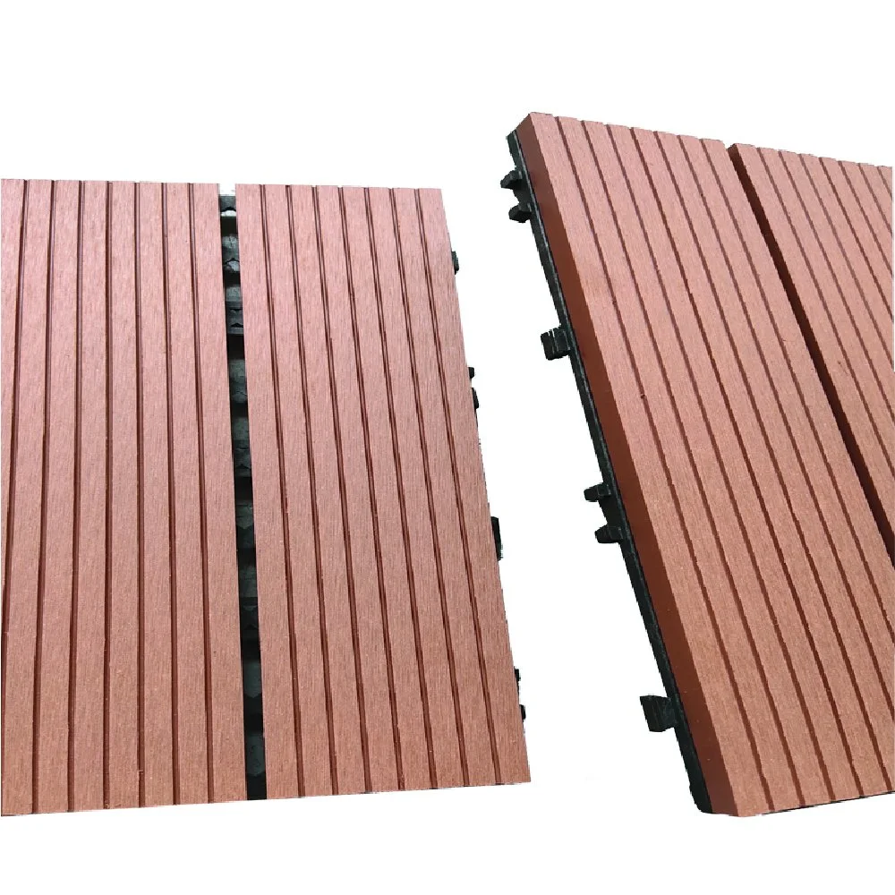 Wholesale Outdoor Deck Tile Easy Installation WPC Interlocking Flooring Tiles