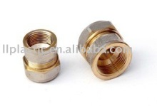 Brass compression fitting pex-al-pex pipe female coupling