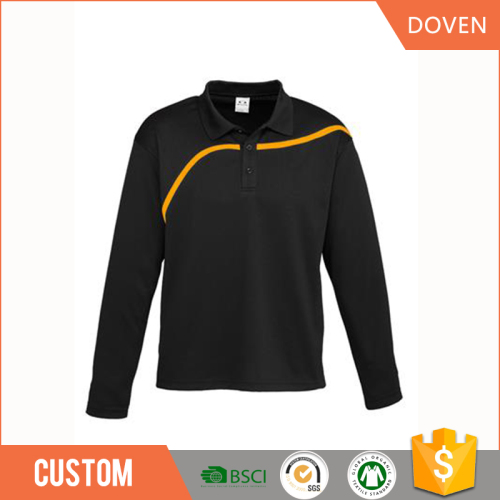 Cheap oem color combination long sleeve polo t shirts