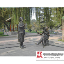 Escultura de bronce del famosa jardín