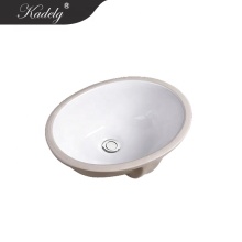 Bathroom Ceramic Vanities: Oval Basin Undermount Sinks Without Overflow Hole