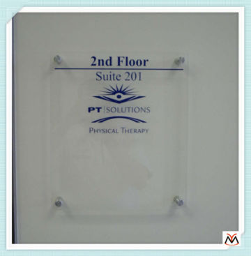 clear acrylic sign holder glass mount,square acrylic signboard