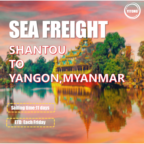 Frete marinho de Shantou a Yangon Myanmar