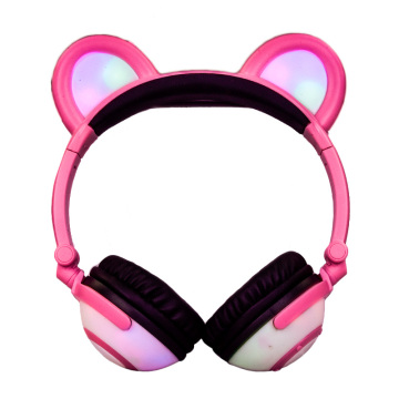 Oem cute mp3 mobile kids panda stereo headphone