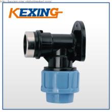 PP Compression Fitting-wall plate elbow fitting