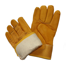 Корова кожа Промышленная безопасность Зимние водительские перчатки Теплые рабочие рабочие перчатки