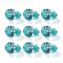 Lab Grown Paraiba Sapphire Pear Cut Gemstone