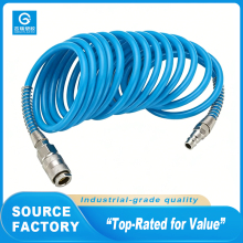 Durable Coiled PU Air Hose for Heavy Use