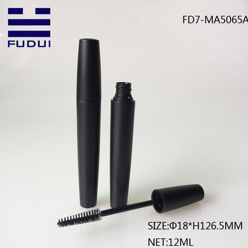 12ML Matt Black Round Plast Mascara tube