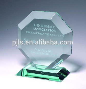 Blank Octagon Jade glass awards