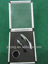Hot selling aluminum box wine opener set for bar,wine set