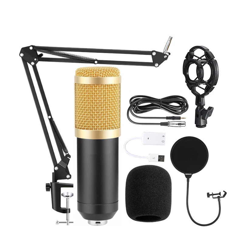 Karaoke Mobile Phones and Computers Condenser Microphone with Holder