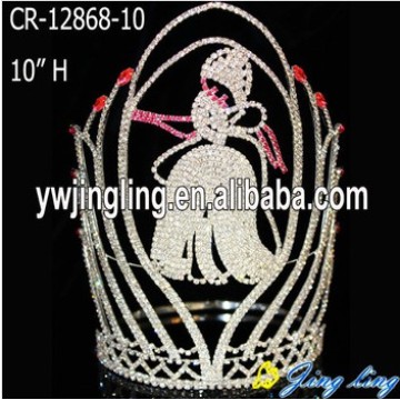 10 pulgadas Rhinestone Cenicienta princesa coronas