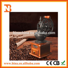 High Quality Wooden Retro Round Manual Coffee Machine