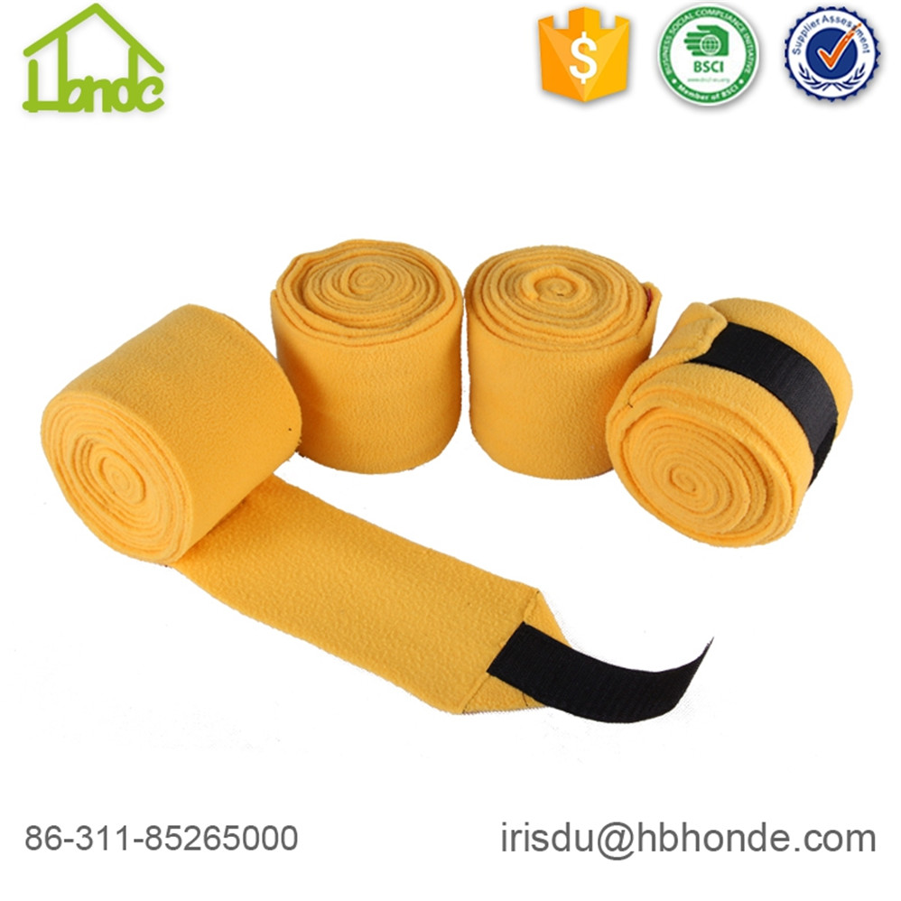 High Quality Yellow Polar Fleece Horse Leg Wrap