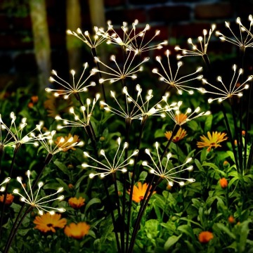 60 LED Solar Firecracker Stake Lights - Twinkling Pathway Garden Lights