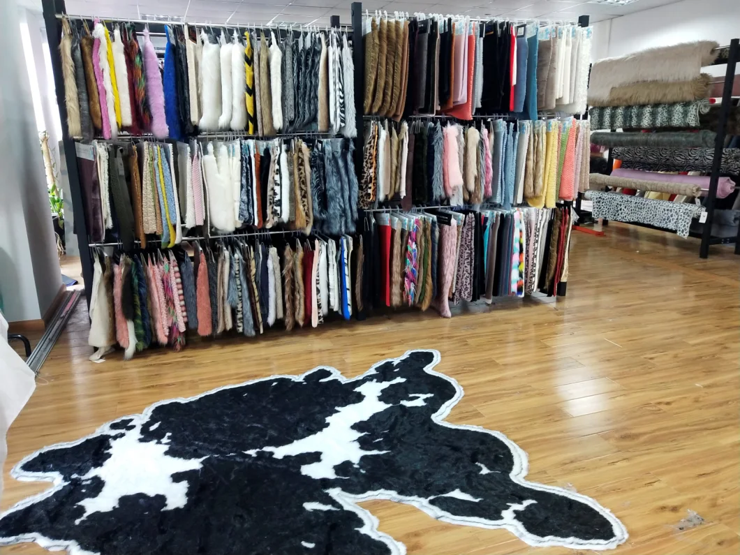 Luxury Plush Long Pile Faux Fur Fabric Rug for Garments