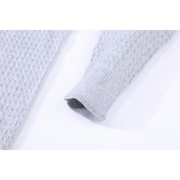 Men's Knitted All Cable Crew-Neck Pullover