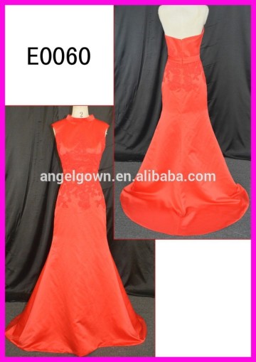 E0060 red color mermaid new arrival wedding dresses evening dress