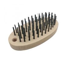 Oval Wooden Handle Steel wire brush