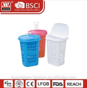 Plastic round laundry basket/laundry basket with wheels(49L)