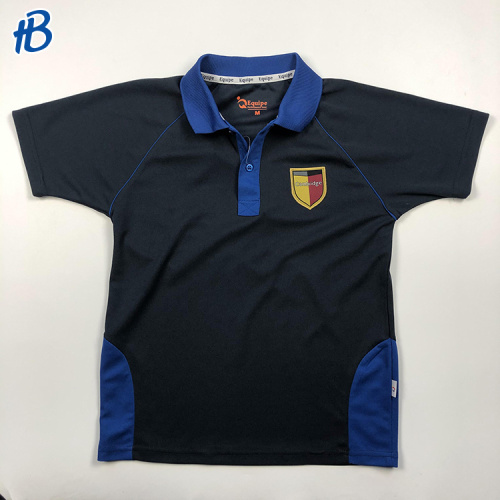 Custom Printing Black Sport Campus Poloshirts