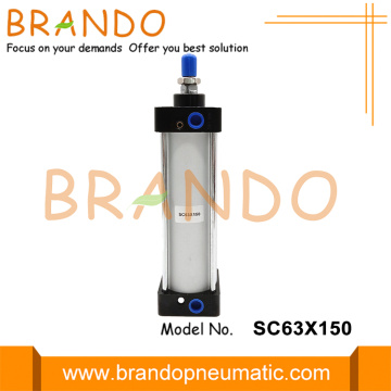 SC63X150 SC Σειρά Pneumatic Air Cylinder 150mm εγκεφαλικό επεισόδιο