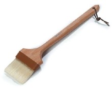 Basting brusher with wooden long handle