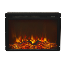 Electronic Fireplace Heater for Hotel Decor: Wall-Mounted Simulated Wood-Burning Fireplace
