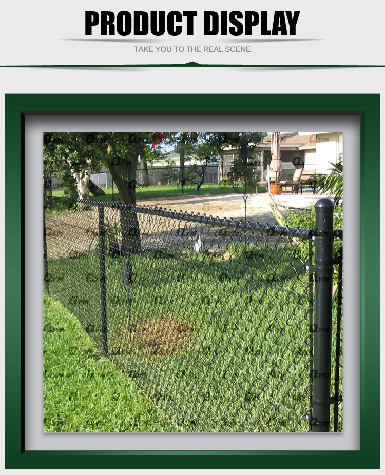 Galvanized Chain Link Fence Angle Post Diamond Mesh Wire Fence