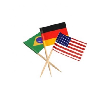 High Quality customized printing wooden toothpick flag
