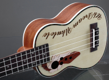 Custom lettering rosewood ukulele