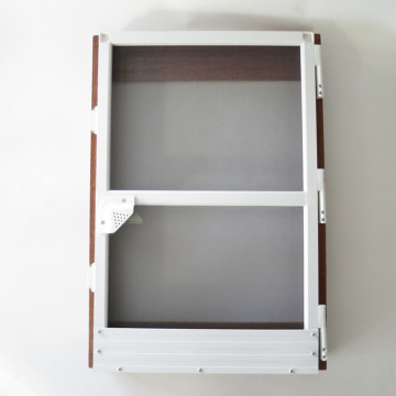 Aluminum alloy insect screen door with brush